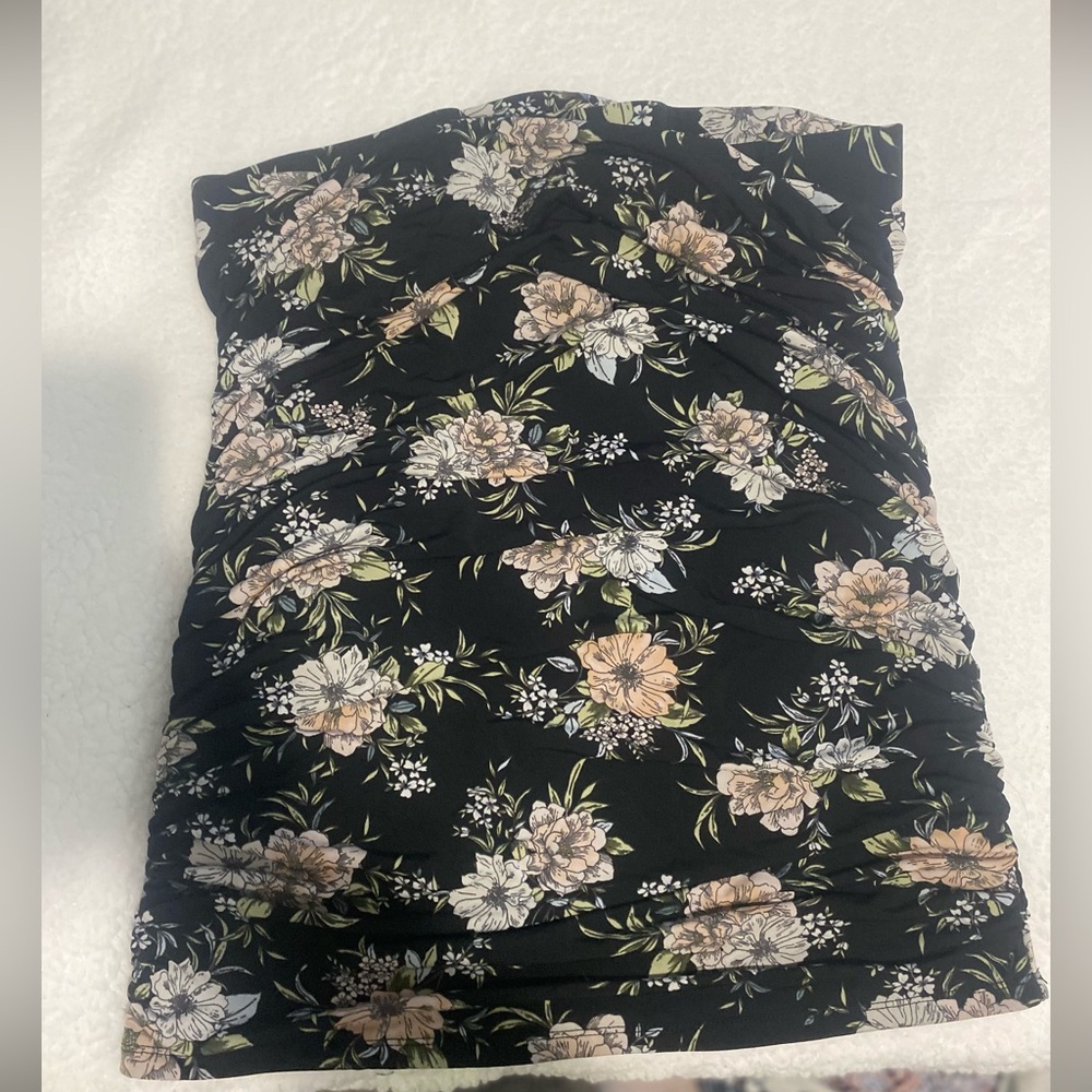 Torrid Black Floral Pencil Skirt